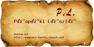 Püspöki László névjegykártya